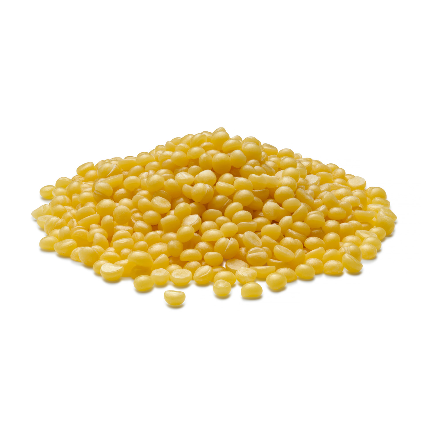 Pellets of Technical Grade Yellow Beeswax