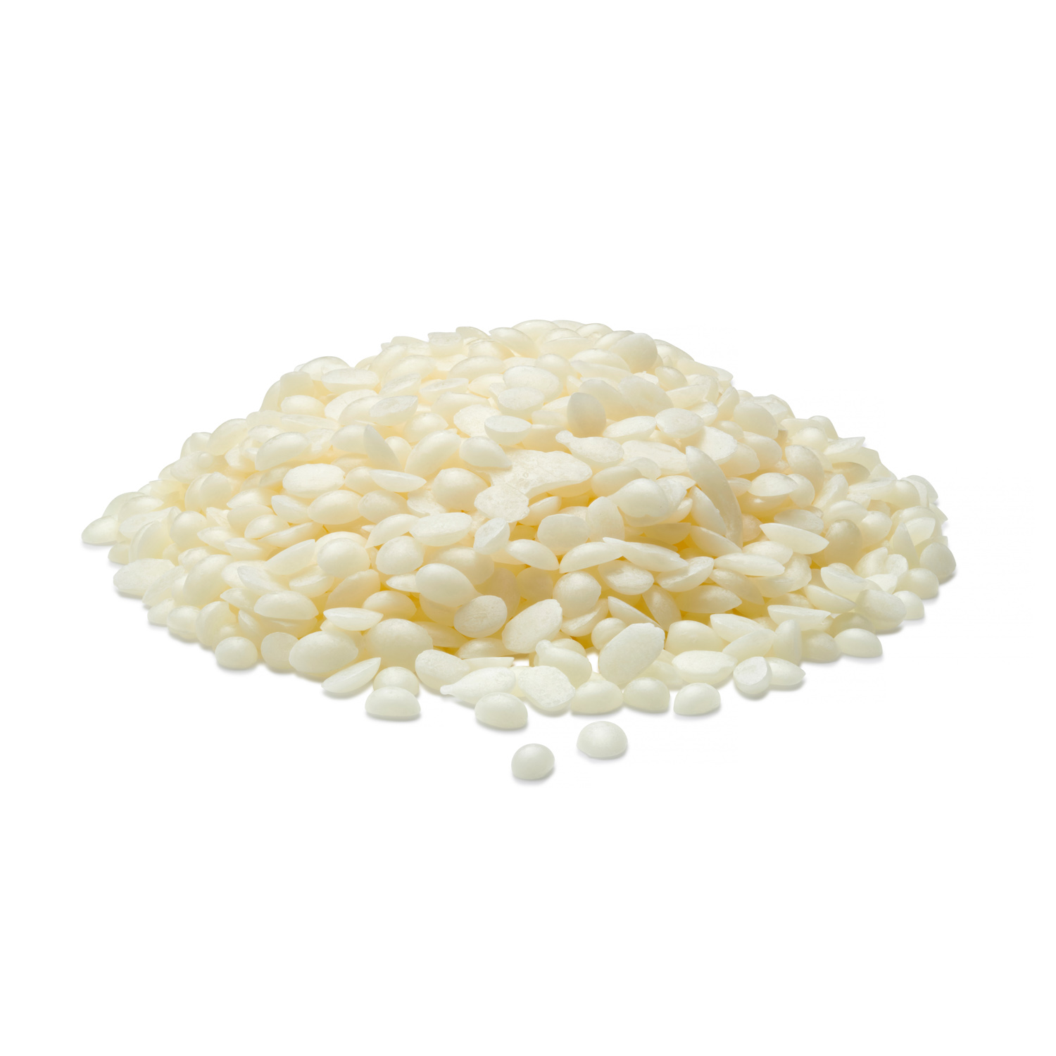 Pellets of Technical Grade White Beeswax