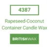 Product label for 4387 Rapeseed-Coconut Wax