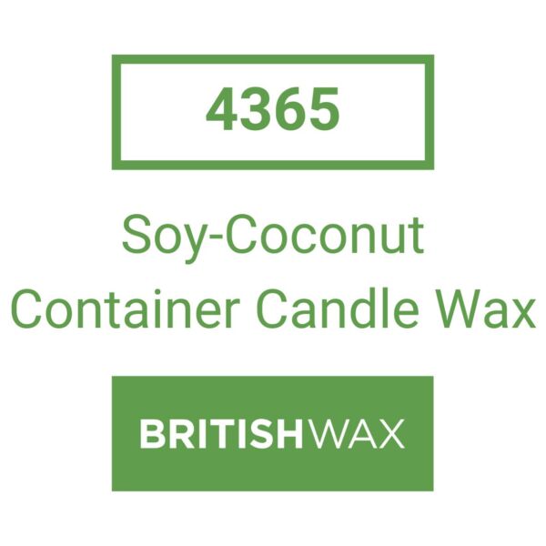 Product label for 4365 Soy-Coconut Container Candle Wax